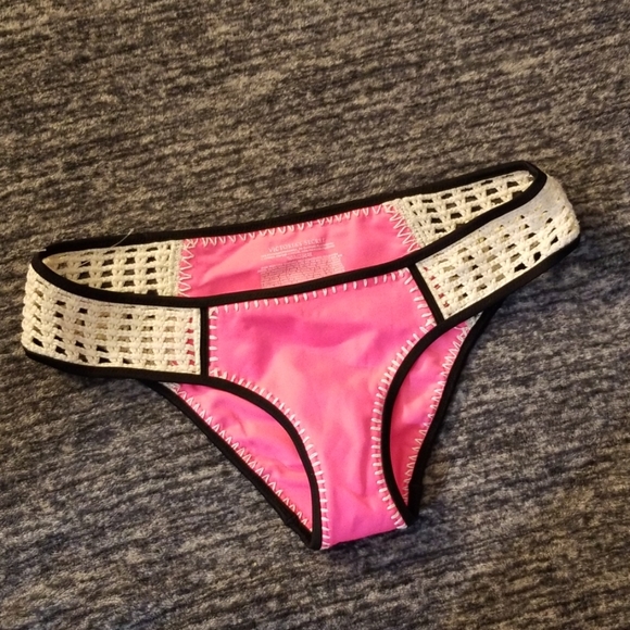 Victoria's Secret Other - VICTORIA'S SECRET CROCHET PINK BIKINI BOTTOMS SWIM